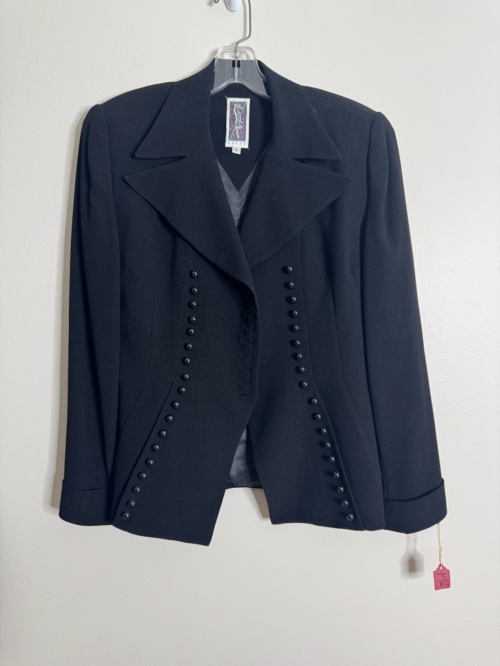 NEW Zelda Vintage Blazer Button Embellished Black 8